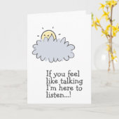 Hier om te luisteren! Ik heb jou! Schattigee kanke Kaart (Gele Bloem)