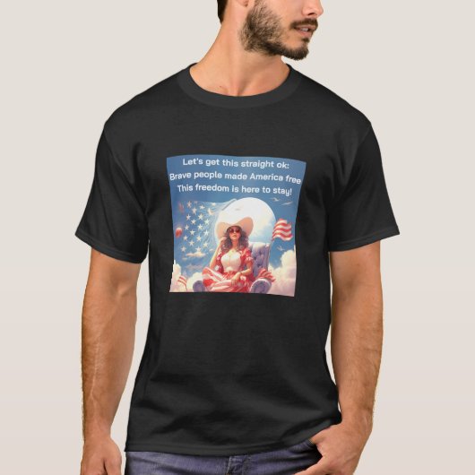 Hier om te verblijven (donker) T-shirt (Voorkant)