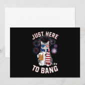 Hier om USA-vlag bier kat minnaar 4 juli te vieren Kaart (Voorkant / Achterkant)