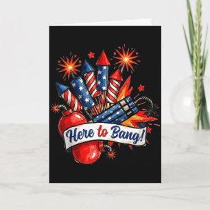 Hier om vuurwerk te knallen grappig 4 juli humor kaart