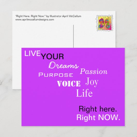 HIER. OP DIT MOMENT. Briefkaart (Voorkant / Achterkant)