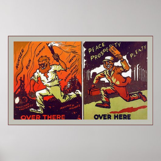 Hier over ~ Hier ~  Wereldoorlog 1 Poster (Voorkant)