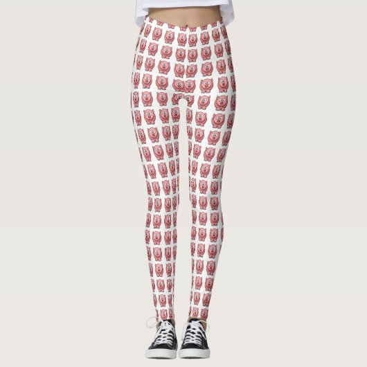 Hier Piggy Pig Pig. Leggings (Voorkant)