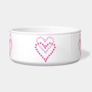 Hier schilderen Dog Pet Bowl roze verfdrukken Voerbakje