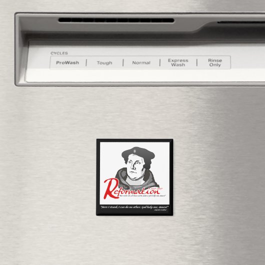 Hier sta ik Martin Luther Reformatie 500 magneet (Insitu (Vaatwasser))