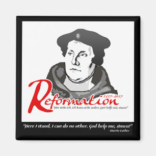 Hier sta ik Martin Luther Reformatie 500 magneet