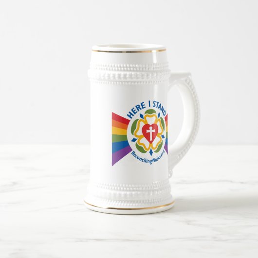 "Hier sta ik" stein Bierpul (Voorkant rechts)