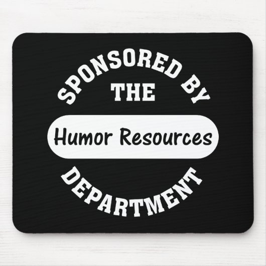 Hier staat HR voor humor Muismat (Voorkant)