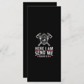 Hier stuur ik me Isaiah 68 brandweerman Menu (Voorkant / Achterkant)