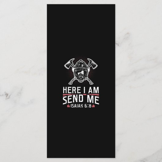 Hier stuur ik me Isaiah 68 brandweerman Menu (Voorkant)