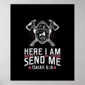 Hier stuur ik me Isaiah 68 brandweerman Poster (Voorkant)