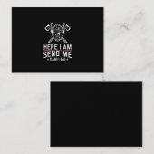 Hier stuur ik me Isaiah 68 brandweerman Visitekaartje (Voorkant / Achterkant)