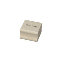 HIER TEKENEN Rubber Stempel voor Documenten