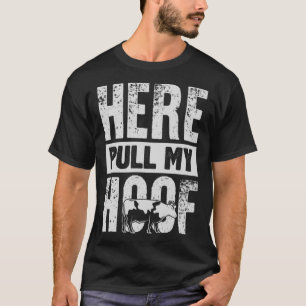 Hier Trek mijn Hoof Koe Scheten T-shirt