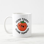 Hier vandaag Gone Tomato Funny Veggie Pun Koffiemok (Links)