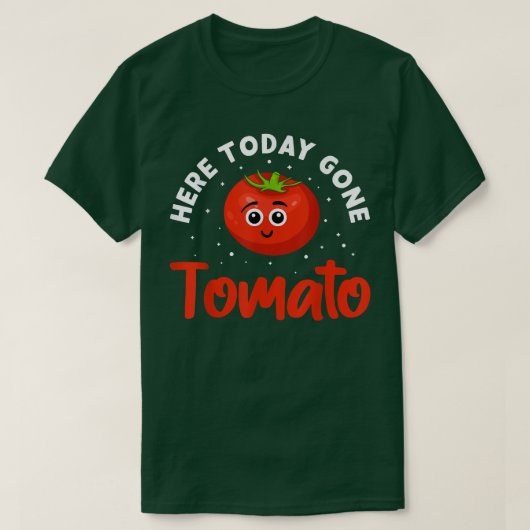 Hier vandaag is het groene ontwerp van de Tomaat T T-shirt (Design voorkant)
