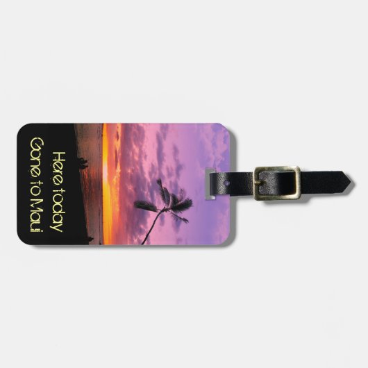 Hier vandaag naar Maui Bagagelabel (Voorkant horizontaal)