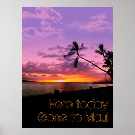 Hier vandaag naar Maui Poster (Voorkant)