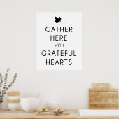 Hier verzamelen poster (Keuken)