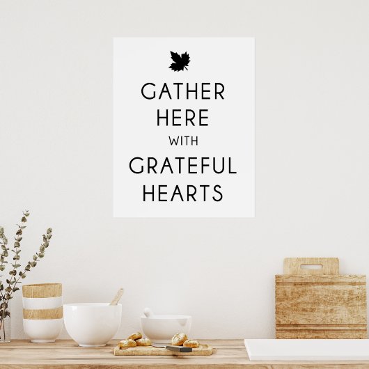 Hier verzamelen poster (Keuken)