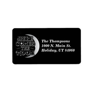 Hier vindt u de moon/Return-adreslabels Etiket