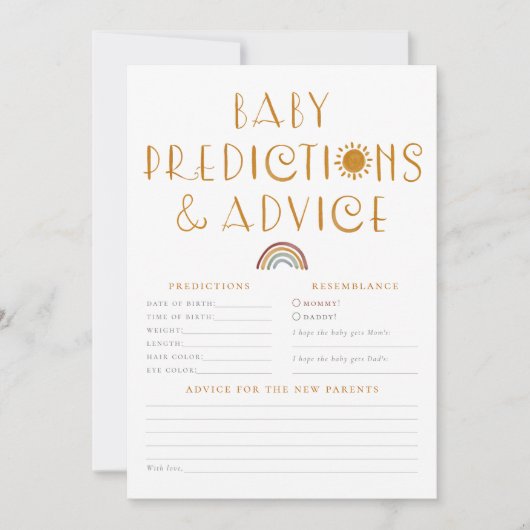 Hier vindt u de voorspellingen en adviezen van de  kaart (Voorkant)