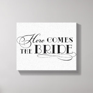 Hier vindt u het logo van de Bride Black Wedding C Canvas Afdruk