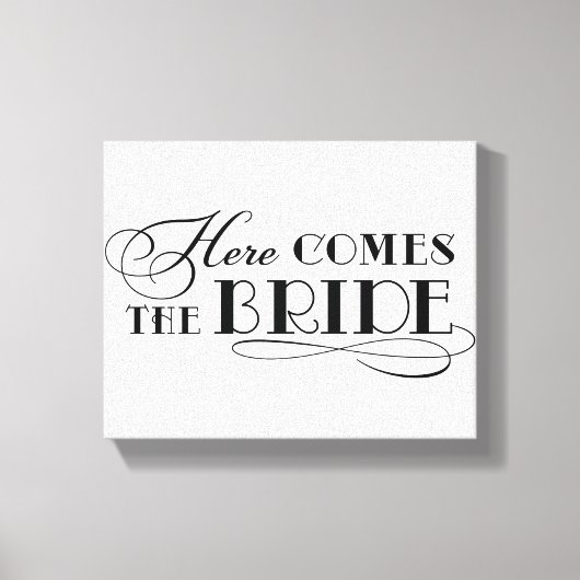 Hier vindt u het logo van de Bride Black Wedding C Canvas Afdruk (Voorkant)