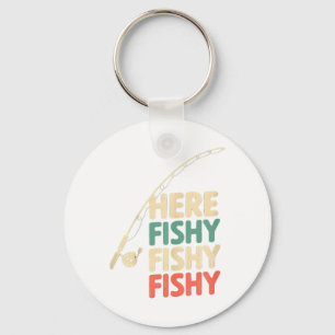 Hier-vis Grappig Vissen Ontwerp B Vis _1 Sleutelhanger