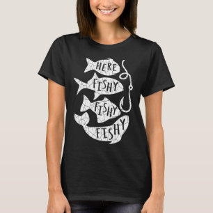 Hier vis visachtig grappig cadeau voor Vissen lief T-shirt