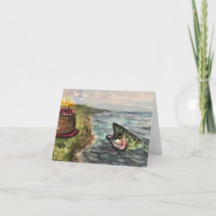 Hier Vist u een Happy Birthday Bedankkaart