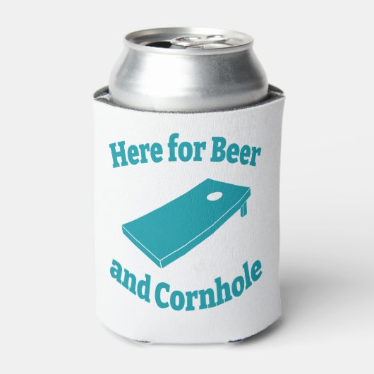 Hier voor Beer en Cornhole Blikjeskoeler (Blikje Voorkant)
