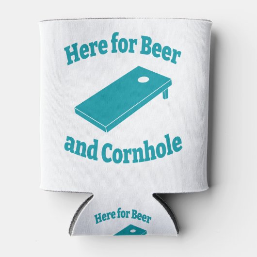 Hier voor Beer en Cornhole Blikjeskoeler (Voorkant)