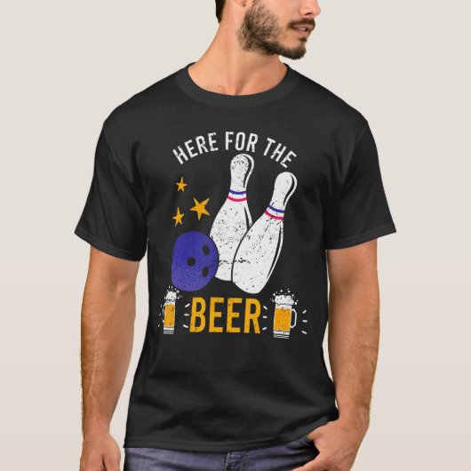 Hier voor de Beer Bowling Hobby Bowlers Drink T-shirt (Voorkant)