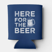 Hier voor de Beer grappig gezegde koelbox Blikjeskoeler (Achterkant)