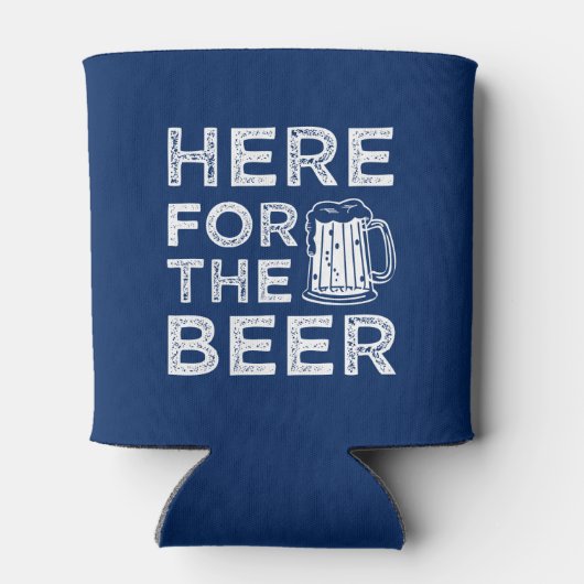 Hier voor de Beer grappig gezegde koelbox Blikjeskoeler (Achterkant)