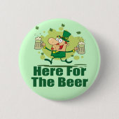 Hier voor de Beer Leprechaun Ronde Button 5,7 Cm (Voorkant)