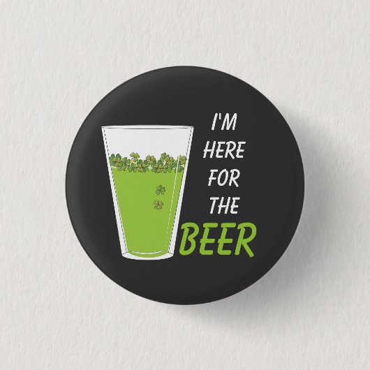 Hier voor de Beer, Pint o' Shamrocks Ronde Button 3,2 Cm (Voorkant)