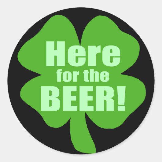 Hier voor de bier ronde sticker (Voorkant)