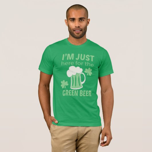 Hier voor de bierdag St Patricks Day T-shirt (Voorkant volledig)