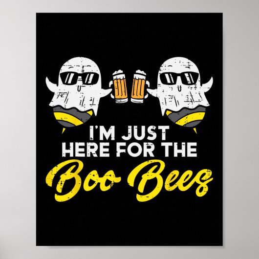 Hier voor de Boo Bees Fun Boo Bee Ghost Hallo Poster (Voorkant)