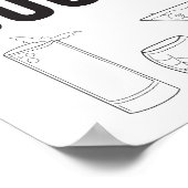 Hier voor de Boos Bar Winkelwagen Teken Poster (Hoek)