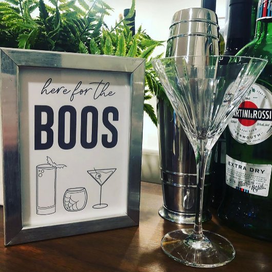 Hier voor de Boos Bar Winkelwagen Teken Poster