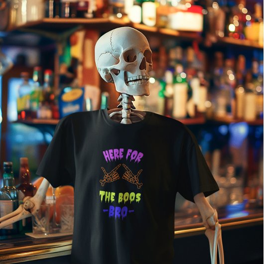 Hier voor de Boos, Bro Funny Halloween Party T-shirt