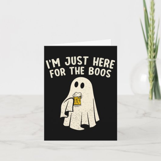 Hier voor de Boos Funny Ghost Halloween Drink Kaart (Voorkant)