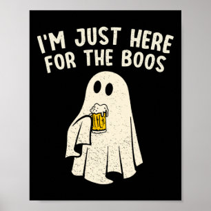Hier voor de Boos Funny Ghost Halloween Drink Poster