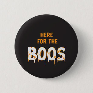 Hier voor de Boos Funny Halloween Black Ronde Button 5,7 Cm