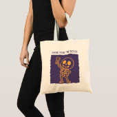 Hier voor de Boos Grappig Skelet Halloween Canvas Tote Bag (Voorkant (product))