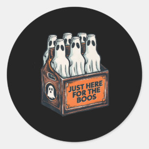 Hier voor de Boos Halloween 6 Pack Booze Ghost Bee Ronde Sticker
