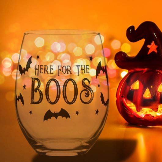 Hier voor de Boos Halloween Bats Wijnglas Zonder Voet